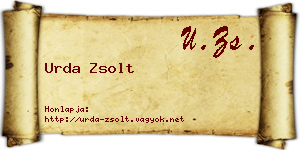 Urda Zsolt névjegykártya