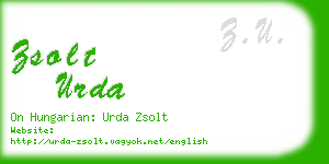 zsolt urda business card